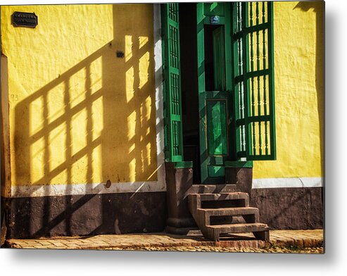 Cuba Metal Print featuring the photograph Shadows on the Wall by Marzena Grabczynska Lorenc