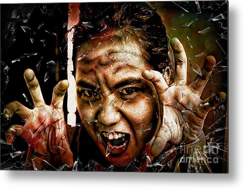 Drama Metal Print featuring the photograph Shattering Horror by Ian Gledhill