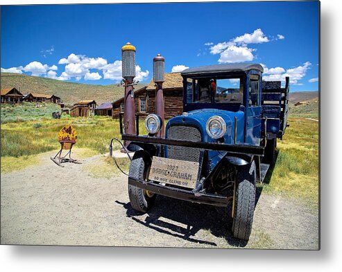 Bodie Ghost Town Metal Print featuring the photograph Shell Station in Bodie by Joseph Urbaszewski