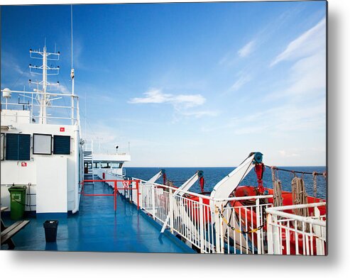 Ship Metal Print featuring the photograph Ship deck view by Michal Bednarek