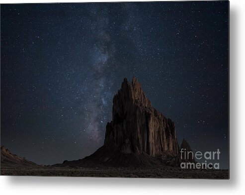 Stars Photography Metal Print featuring the photograph Shiprock by Keith Kapple