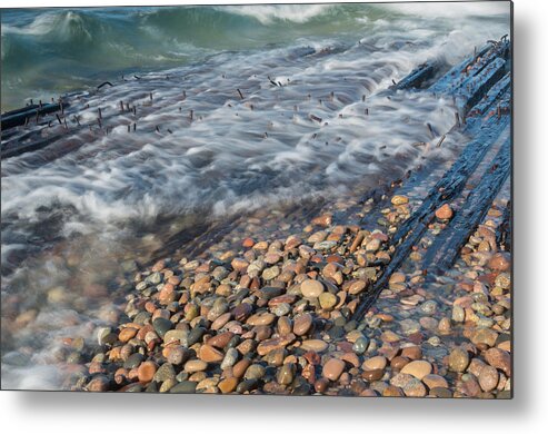  graveyard Coast Metal Print featuring the photograph Shipwreck Waves by Gary McCormick