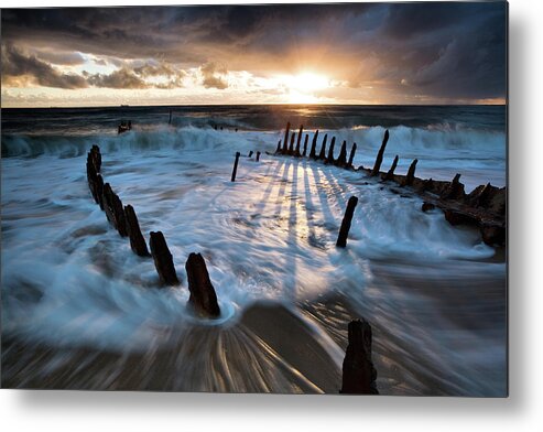 Landscape Metal Print featuring the photograph Shipwrecked by Mel Brackstone