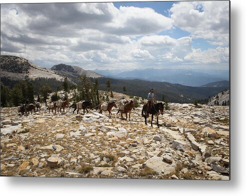 Packing Metal Print featuring the photograph Sierra Trail by Diane Bohna