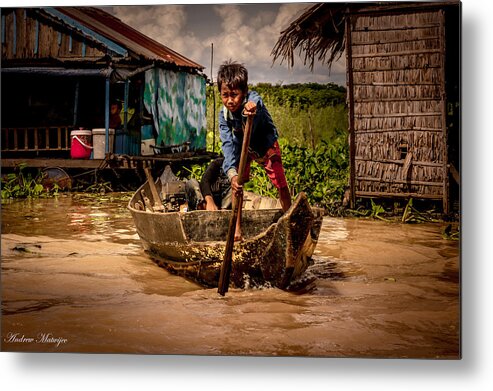 Boy Metal Print featuring the photograph Silent Dedication by Andrew Matwijec