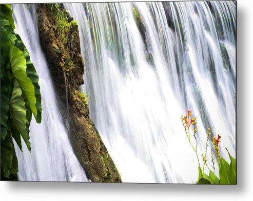 Waterfall Metal Print featuring the photograph Silk Ribbons by Jeff Mize