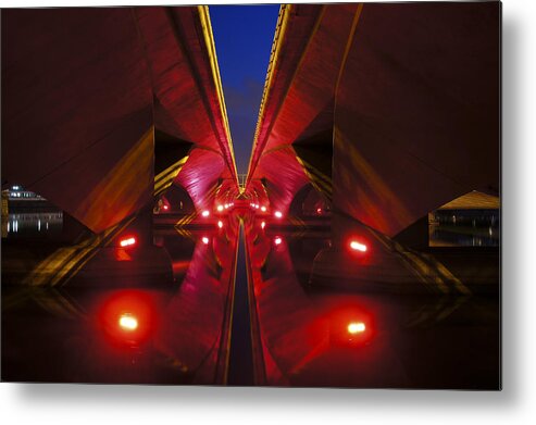 Bridge Metal Print featuring the photograph Singapore Bridge by Brian Kamprath