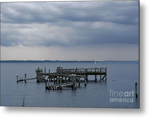 Dock Metal Print featuring the photograph Sitting on the Dock of the Bay by Tammie Miller