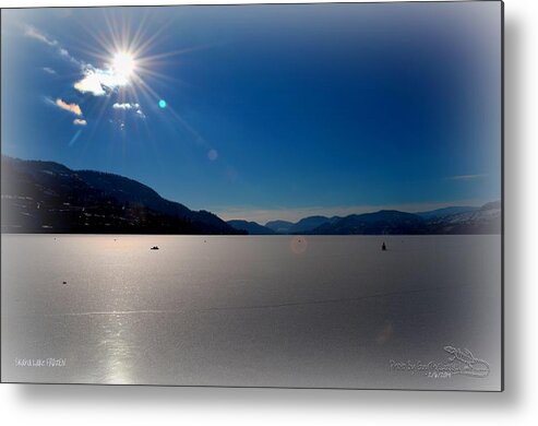 Skaha Lake Metal Print featuring the photograph Skaha Lake FROZEN 02-06-2014 by Guy Hoffman