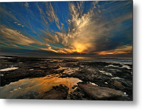 Sunset Metal Print featuring the photograph Sky Flames by Russ Harris