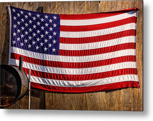 Americana Metal Print featuring the photograph Smoker Flag by Steve Stanger