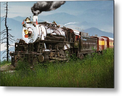 Smokey Mountain Railway Steam Locomotive Metal Print featuring the photograph Smoky Mountain Railway Steam Locomotive by Randall Nyhof