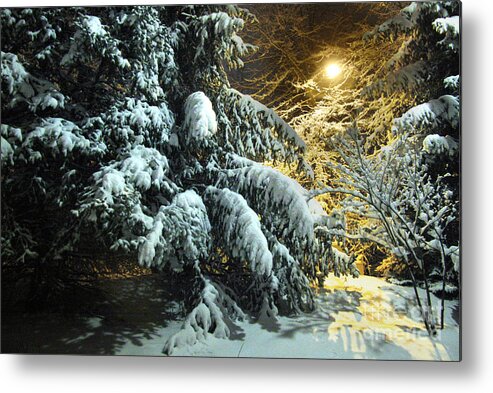 Snow Metal Print featuring the photograph Snowy Abstract by Jonathan Welch