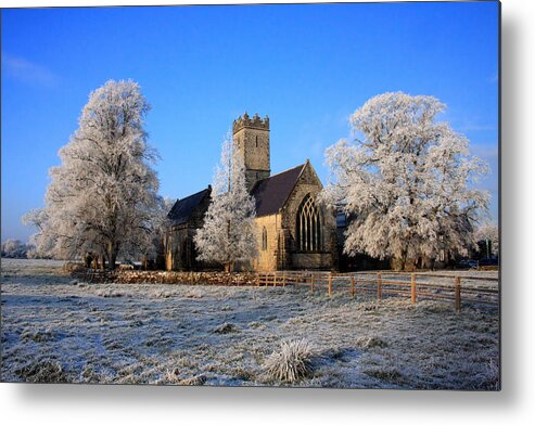 Snowy Metal Print featuring the photograph Snowy Blackfriars Abbey by Mark Callanan