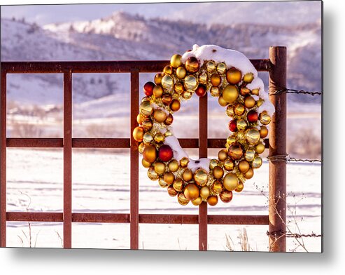 Balls Metal Print featuring the photograph Snowy Christmas Morning by Teri Virbickis