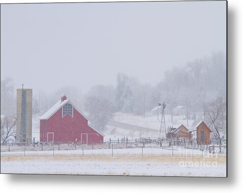 Snow Metal Print featuring the photograph Snowy Country Winter Day by James BO Insogna