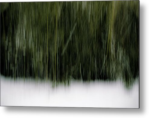 Abstract Metal Print featuring the photograph Snowy Day Abstract by Steve Stanger