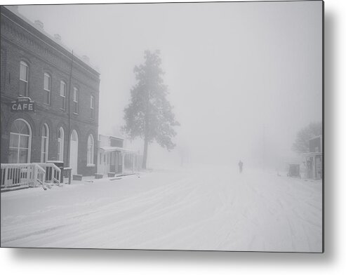 Snow Metal Print featuring the photograph Snowy Ghost Town by Darren White