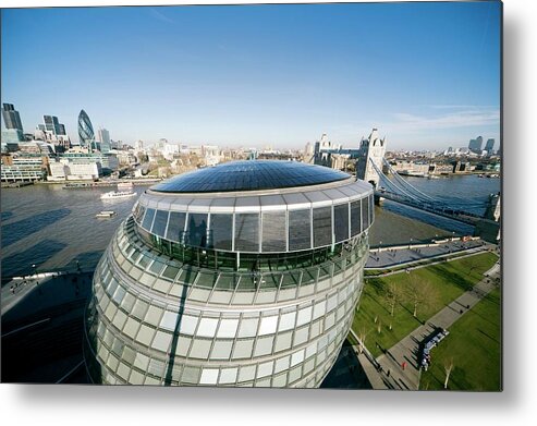 City Hall Metal Print featuring the photograph Solar Panels On City Hall by Paul Rapson/science Photo Library