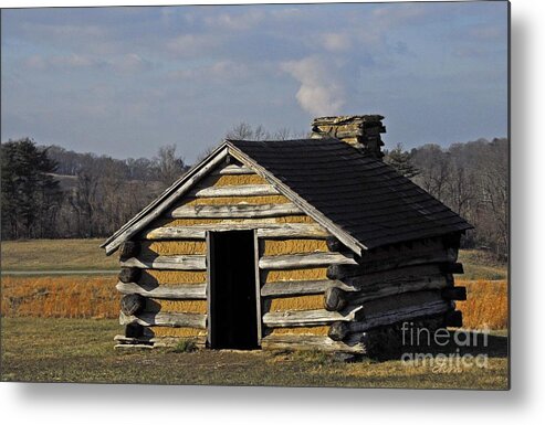 Hut Metal Print featuring the photograph Soldiers' Barracks at Valley Forge by Cindy Manero