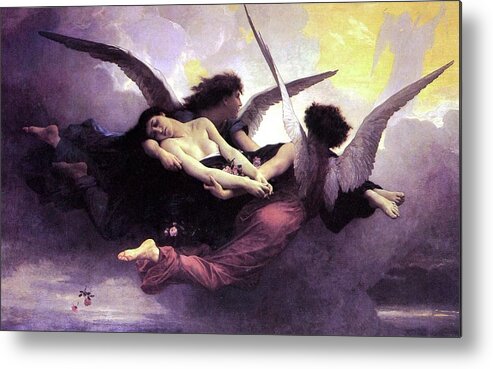 Bouguereau Metal Print featuring the painting Soul Carried To Heaven by Pam Neilands
