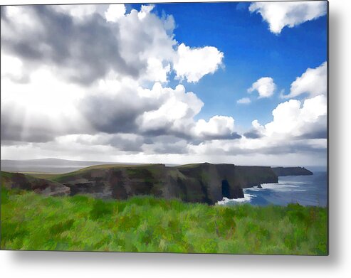Doolin Metal Print featuring the photograph South over the Cliffs of Moher by Allan Van Gasbeck