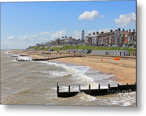  Metal Print featuring the photograph Southwold Beach 2 by Julia Gavin