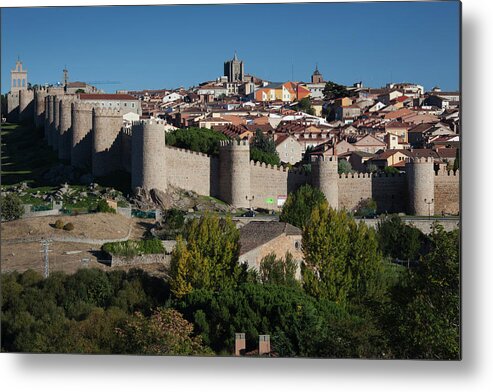 Autumn Metal Print featuring the photograph Spain, Castilla Y Leon Region, Avila by Walter Bibikow