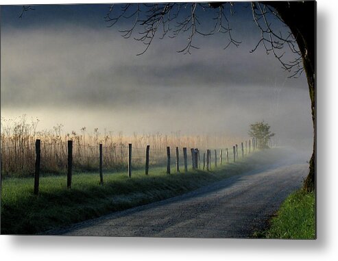 Fence Metal Print featuring the photograph Sparks Lane Sunrise by Douglas Stucky