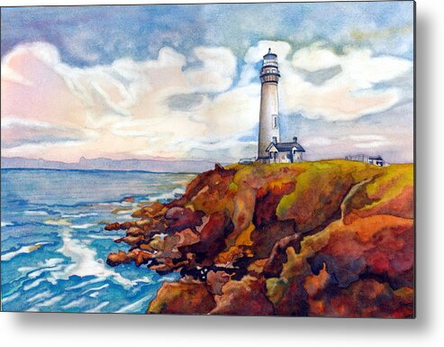 Watercolor Metal Print featuring the painting Spirit Light by Gerald Carpenter