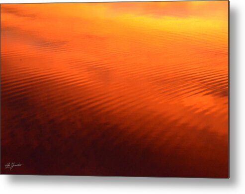 Lake Metal Print featuring the photograph Splash of Sunset by Cindy Greenstein