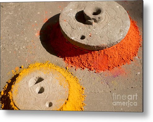 Orange Metal Print featuring the photograph Spreading colors in Life by Kiran Joshi