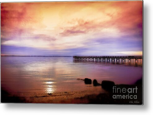 Hilton Pier Metal Print featuring the photograph Spreading the Light by Ola Allen