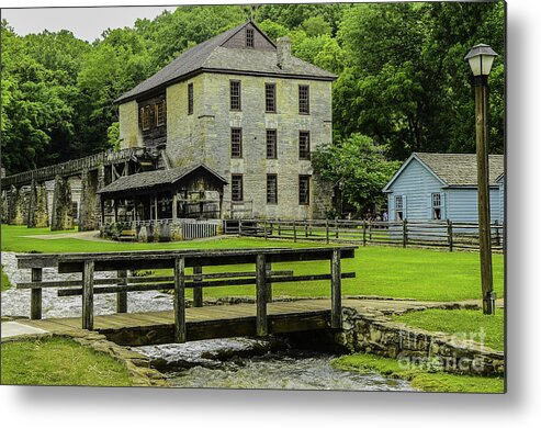 1800s Metal Print featuring the photograph Spring Mill by Mary Carol Story