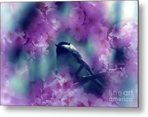 Small Metal Print featuring the digital art Spring Rhapsody Blossoms by Cathy Beharriell