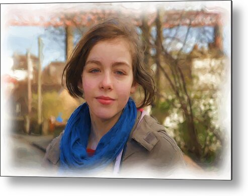 Portrait Metal Print featuring the photograph Spring Wind of Change by Elena Perelman