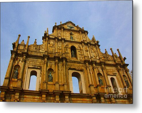 Saint Metal Print featuring the photograph St. Paul Church in Macao by Amanda Mohler