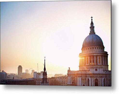 England Metal Print featuring the photograph St Pauls Cathedral, London, England, Uk by Liam Norris