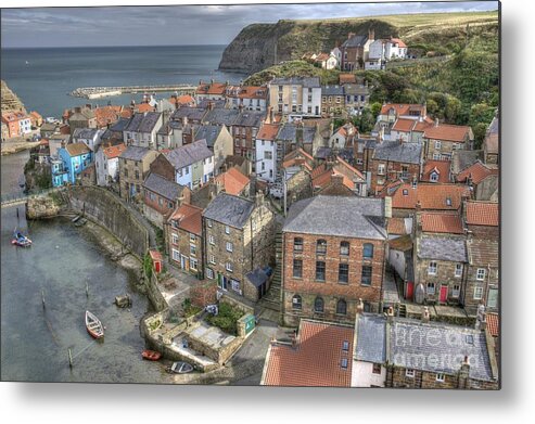 Staithes Metal Print featuring the photograph Staithes Village by David Birchall
