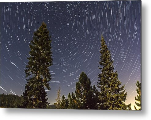 Star Trail Metal Print featuring the photograph Star Trails by Lee Harland
