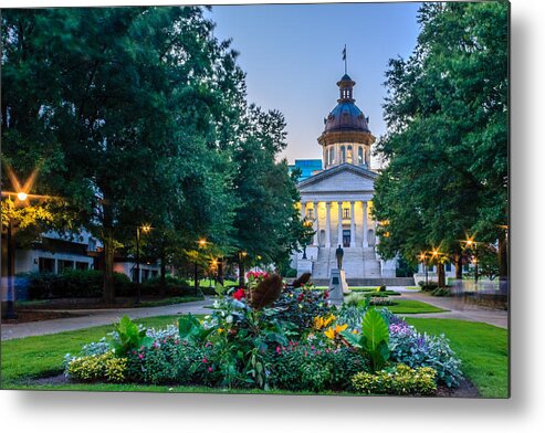 Columbia Metal Print featuring the photograph State House Garden by Rob Sellers
