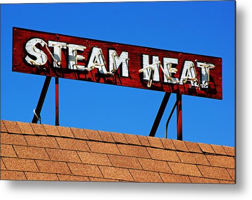 Neon Metal Print featuring the photograph Steam Heat by Daniel Woodrum