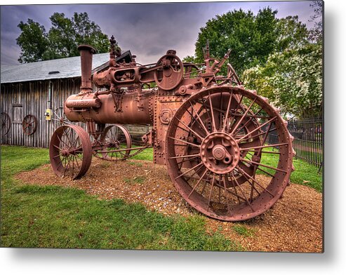 Steam Tractor Metal Print featuring the photograph Steam Tractor by Brett Engle