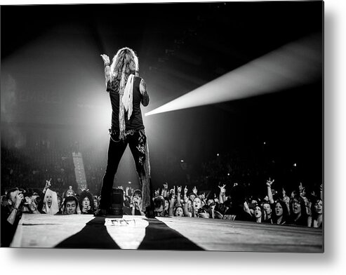 Ralph Saenz Metal Print featuring the photograph Steel Panther Perform At Wembley Arena by Neil Lupin