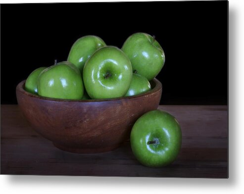 Apples Metal Print featuring the photograph Still Life with Green Apples by Nikolyn McDonald