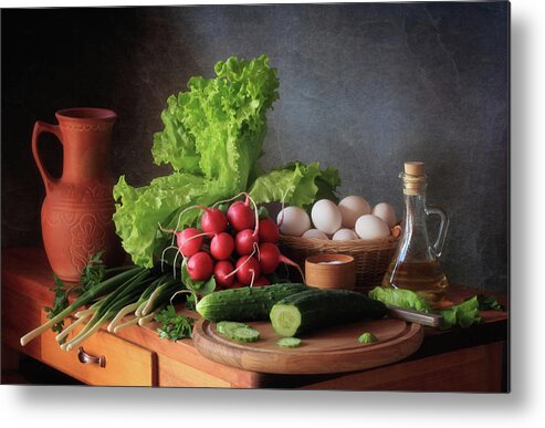 Still Life Metal Print featuring the photograph Still Life With Vegetables by ??????????? ??????????