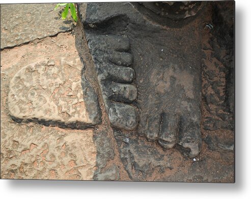 Cambodia Metal Print featuring the photograph Stone Feet Cambodia by Bill Mock