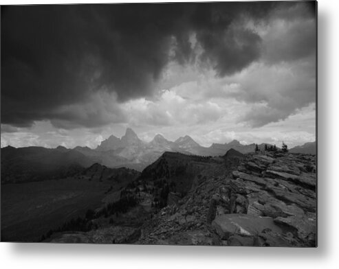 Tetons Metal Print featuring the photograph Storm Approaches by Raymond Salani III