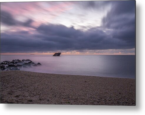 Seascapes Metal Print featuring the photograph Storm on the Horizon by Charles Aitken