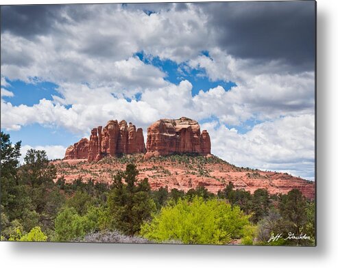 Arizona Metal Print featuring the photograph Storm Clouds Over Cathedral Rocks by Jeff Goulden